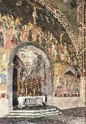 ANDREA DA FIRENZE Frescoes on the central wall oil painting on canvas